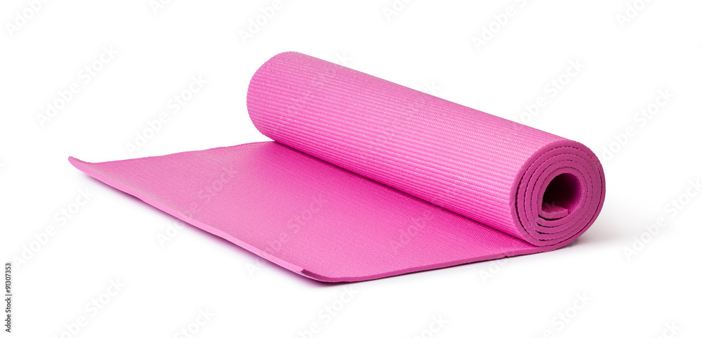 Pink Yoga Mat - obrazy, fototapety, plakaty 