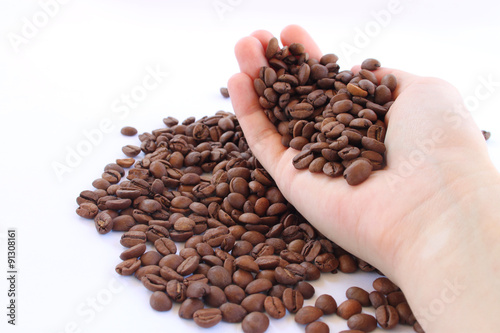 Handful Coffe Beans