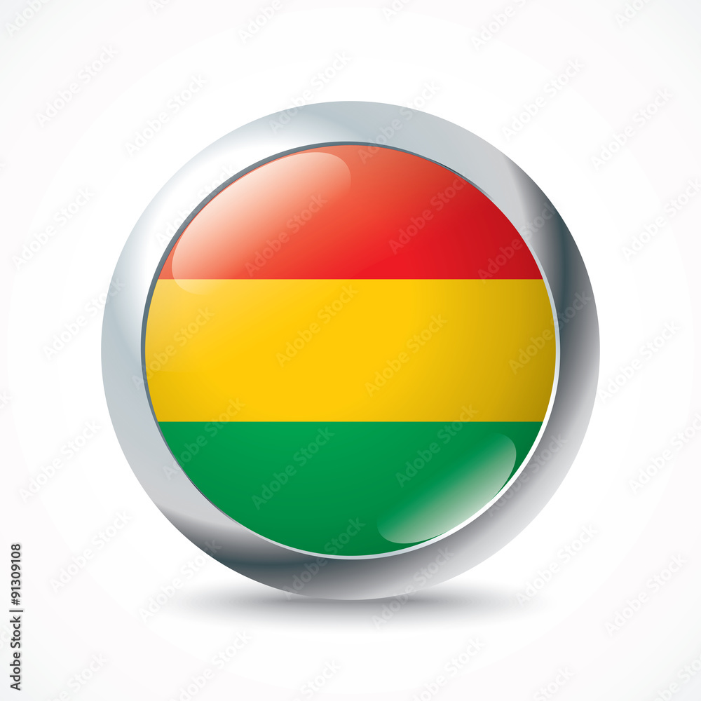 Bolivia flag button Bolivia flag button