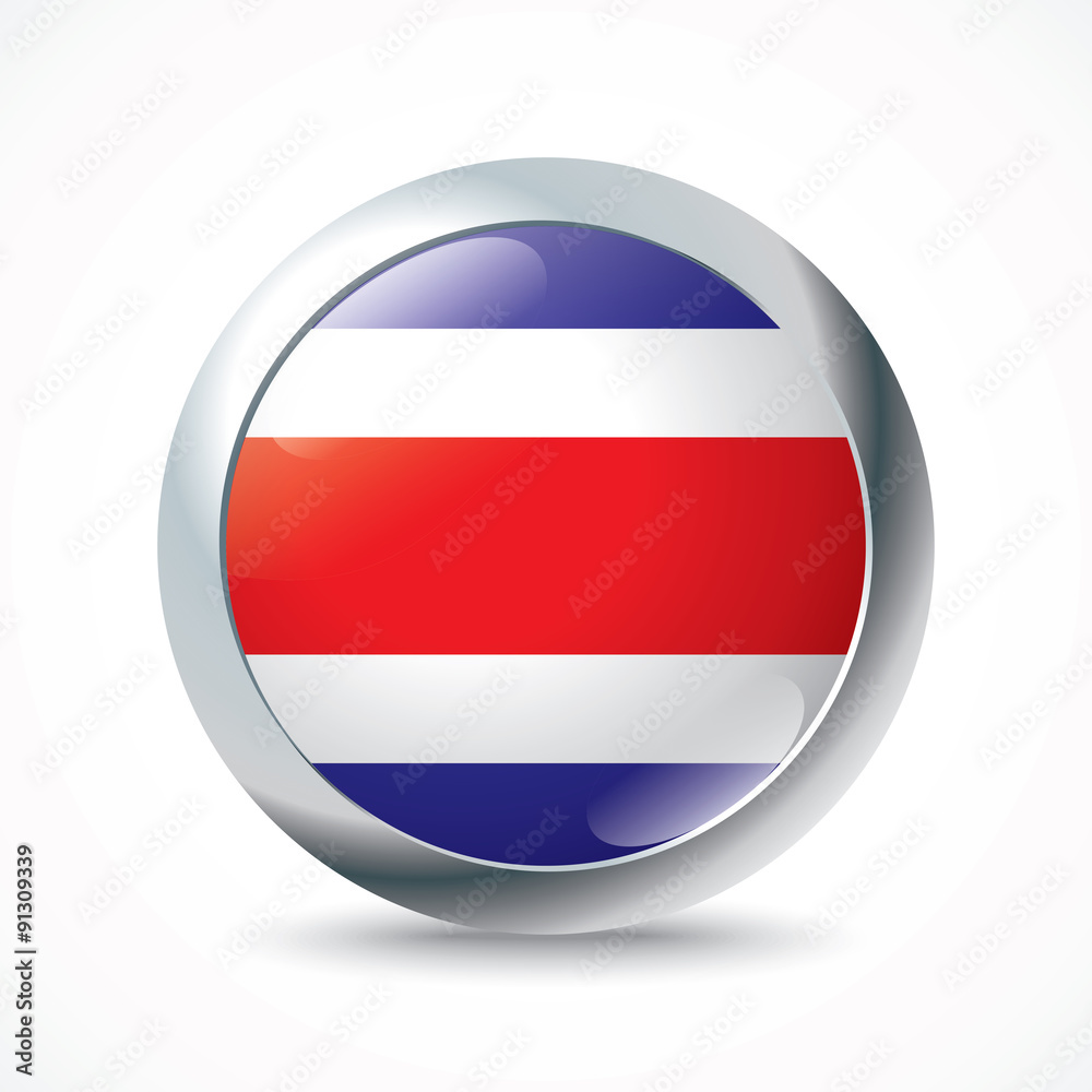 Costa Rica flag button Costa Rica flag button