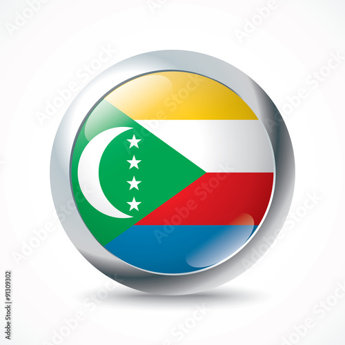 Free Download Comoros flag button - GFXLoad