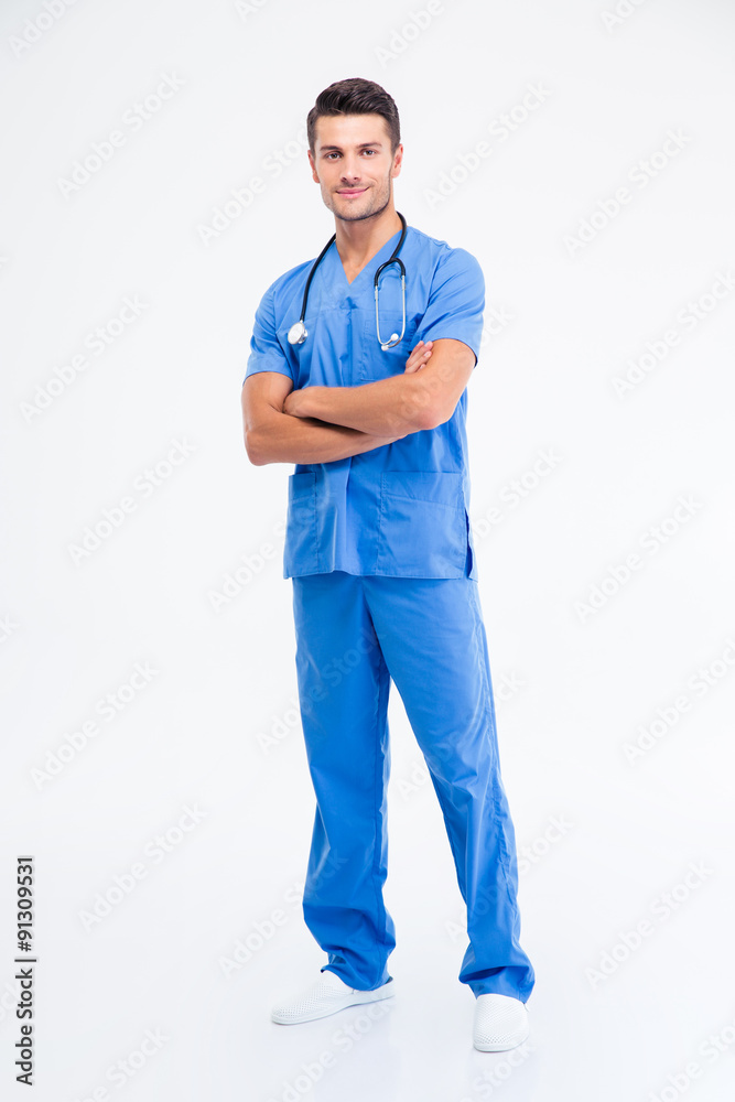 Full length portrait of a happy male doctor Full length portrait of a happy male doctor