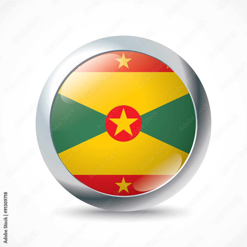 Grenada flag button