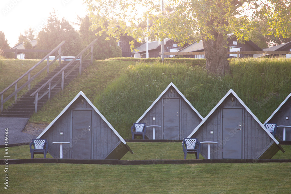 Obraz premium houses at the camping