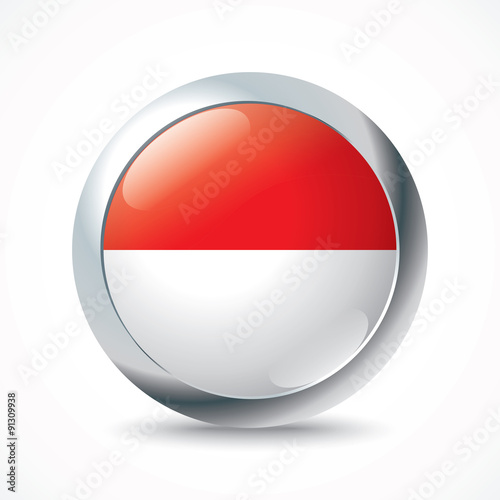 Indonesia flag button Free Download Indonesia flag button - GFXLoad