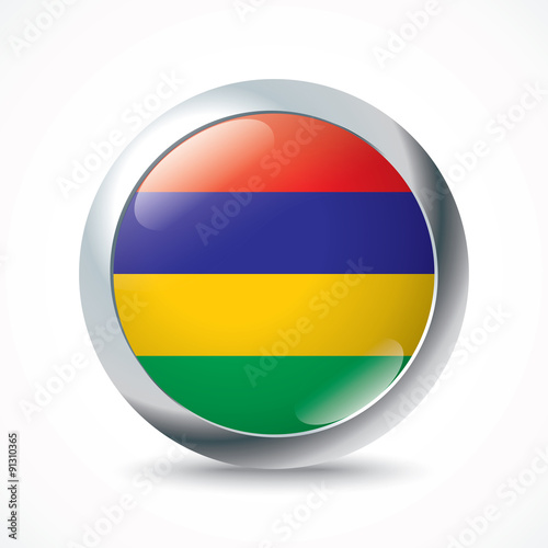 Free Download Mauritius flag button - GFXLoad