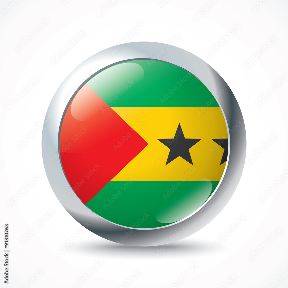 Sao Tome and Principe flag button Sao Tome and Principe flag button