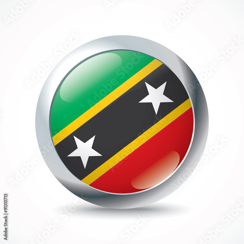 Free Download Saint Kitts and Nevis flag button - GFXLoad