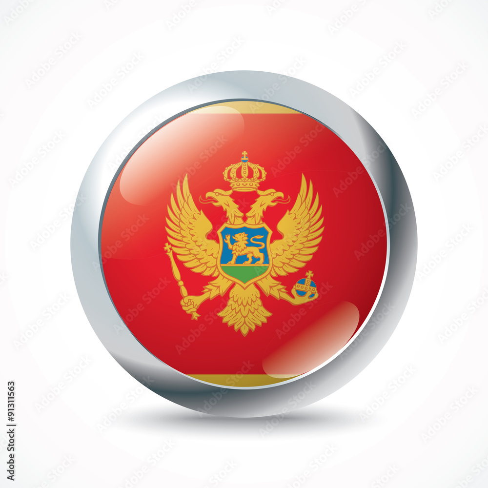 Montenegro flag button Montenegro flag button