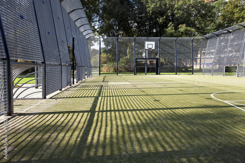 Soccer and basketball cage photo