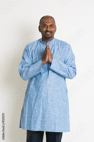 traditional indian male on greetings photo