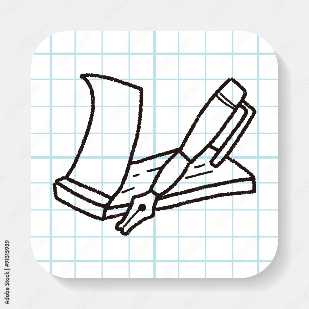 Fototapeta premium money check doodle drawing