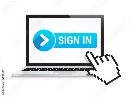 Laptop Sign In Button