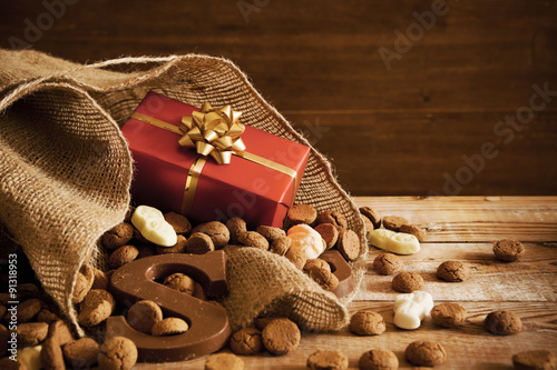 Bag with treats, for traditional Dutch holiday 'Sinterklaas'