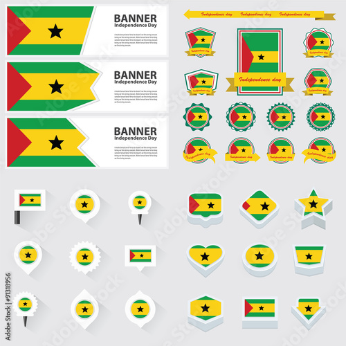 sao tome and principe independence day, infographic, and label S
