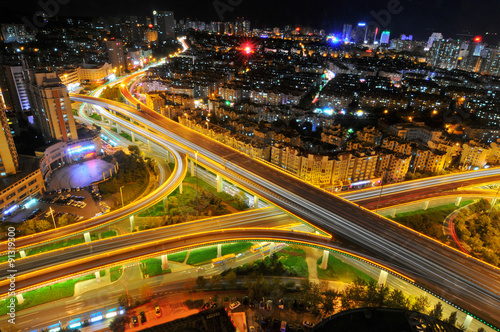 City Interchange Bridge night scene