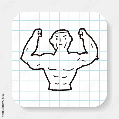 Strong muscle doodle
