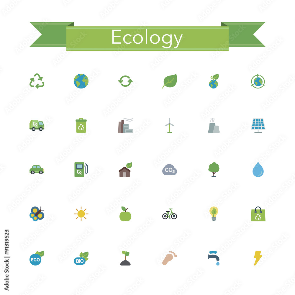 Ecology Flat Icons