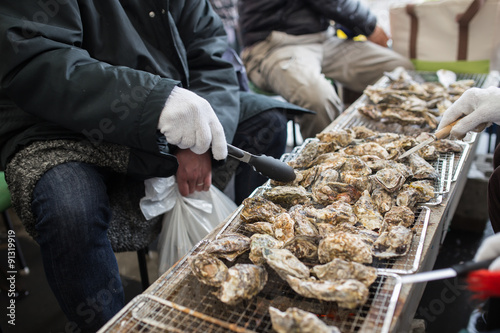 岡山　日生　カキ祭り　焼き牡蠣　Oyster Festival 