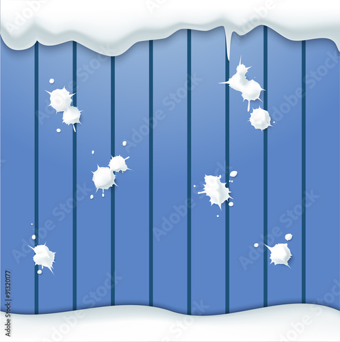 snowballs and fence