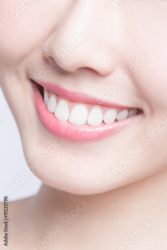 young woman health teeth