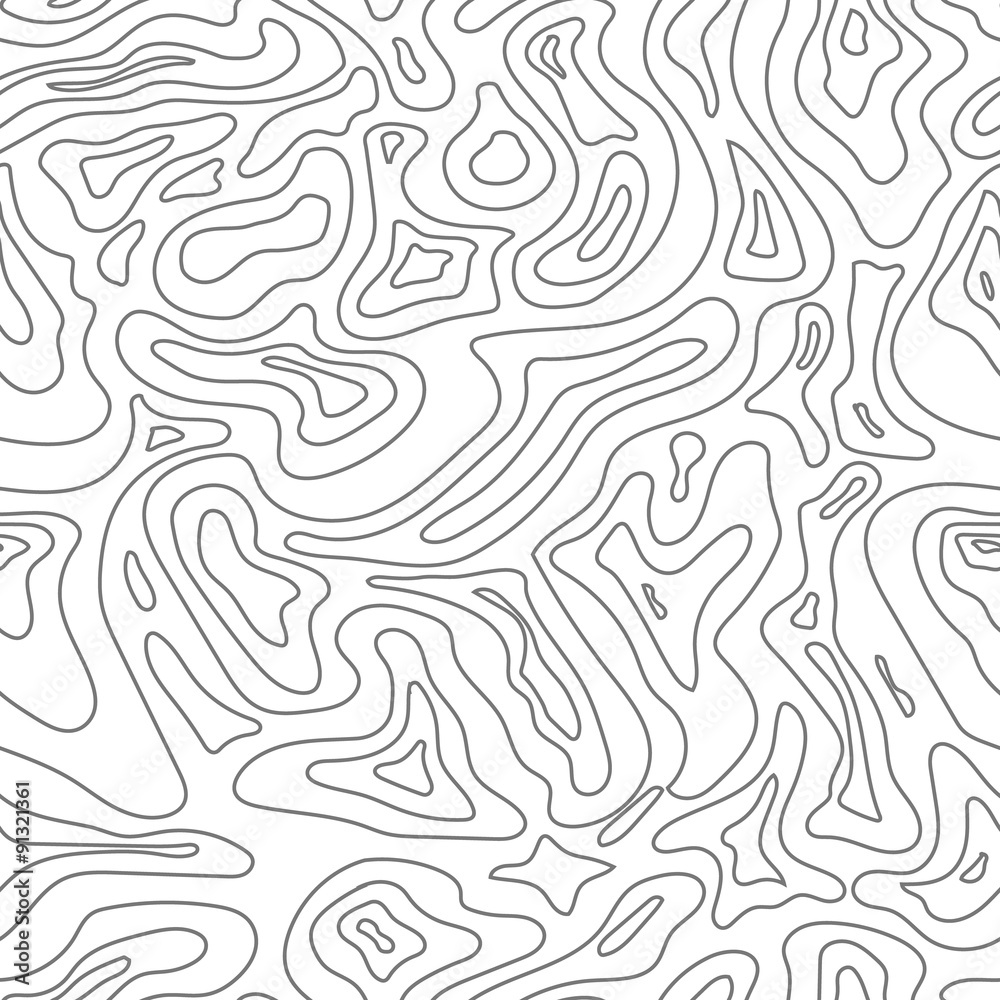 Topographic Map Seamless Pattern. Background Stock Illustration Adobe