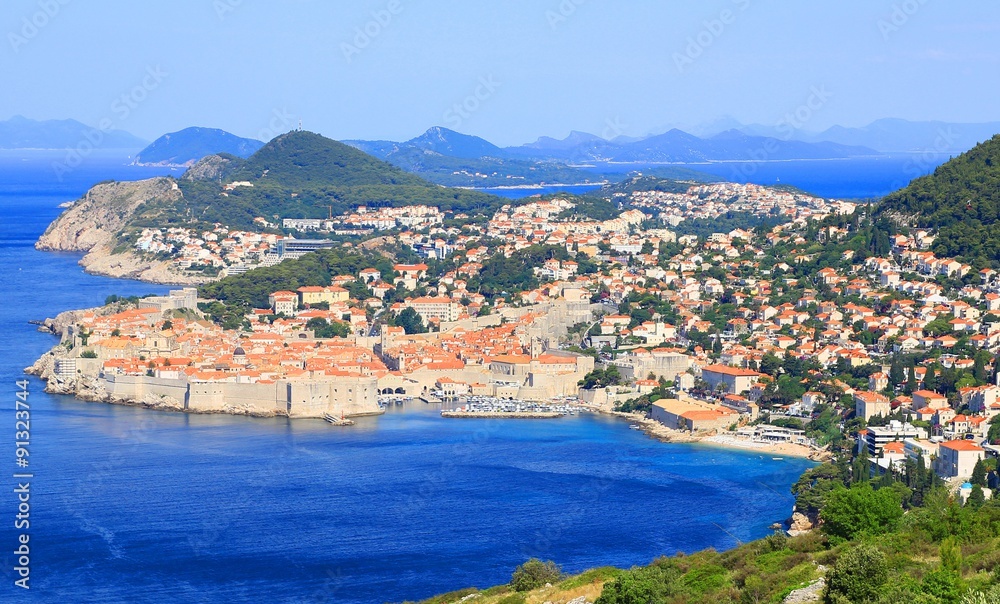 Panorama of Dubrovnik town