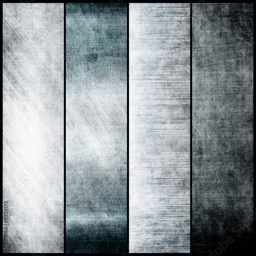 Silver metal banners photo