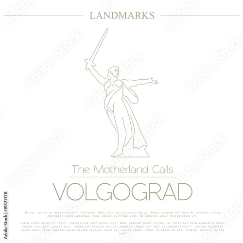 World landmarks. Volgograd. Russia. The Motherland Calls Statue