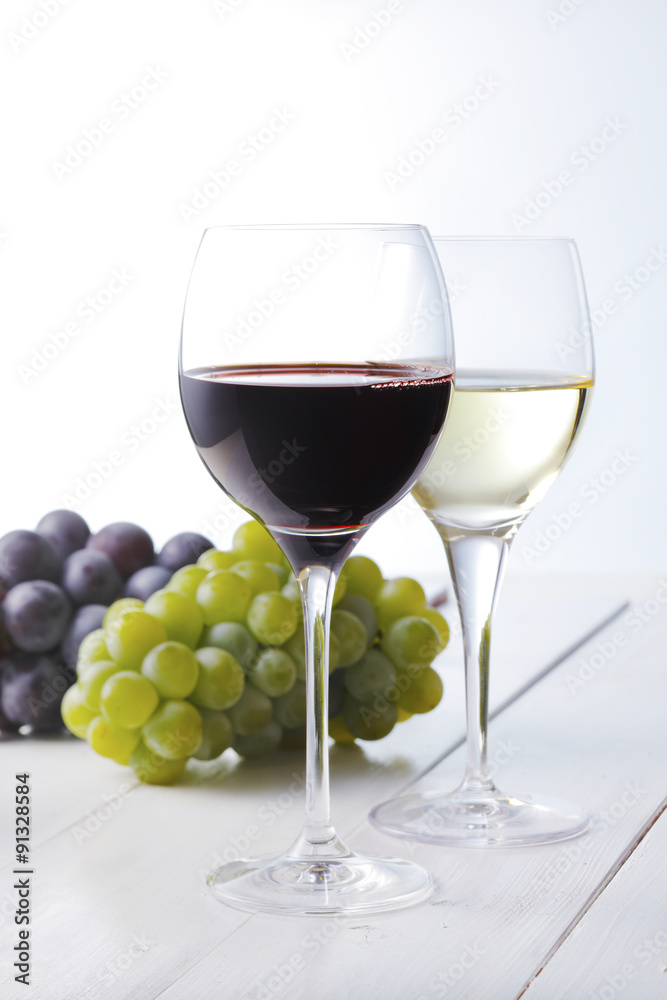 ワインイメージ　Red wine and White wine image