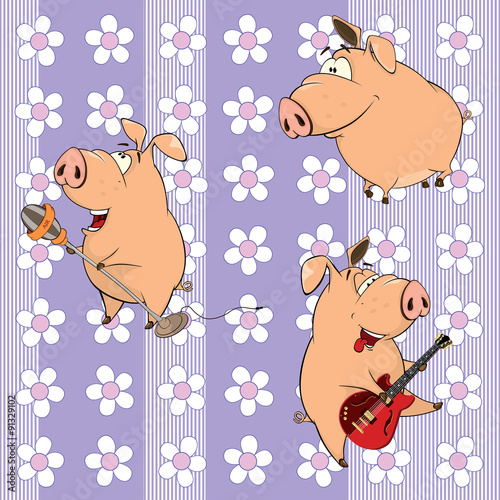 A background with pigs