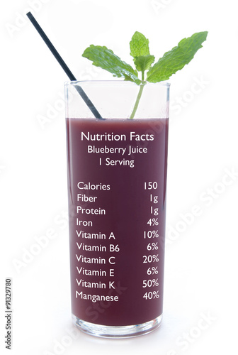 Blueberry juice nutrition f...
