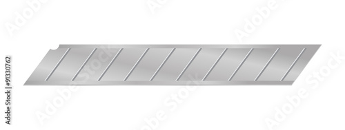 Vector illustration of replaceable cutting edge for box cutter knife isolated on white background
