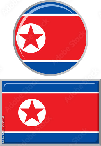 North Korea round and square icon flag. Vector illustration. Free Download North Korea round and square icon flag. Vector illustration. - GFXLoad