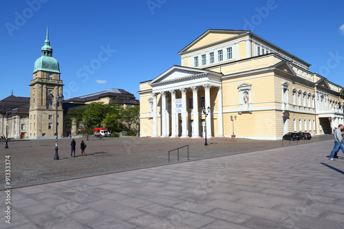 Darmstadt, links das Landesmuseum, rechts das Staatsarchiv (September 2015)  photo