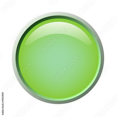 Green isolated vector, glossy web button. Beautiful internet button.Empty on white background. © wektorygrafika