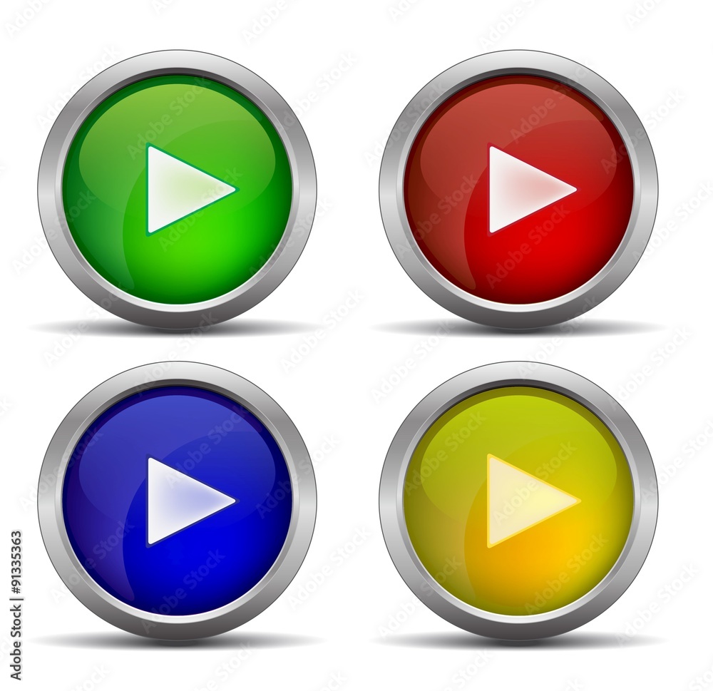 play glossy web button, beautiful Internet button set play glossy web button, beautiful Internet button set