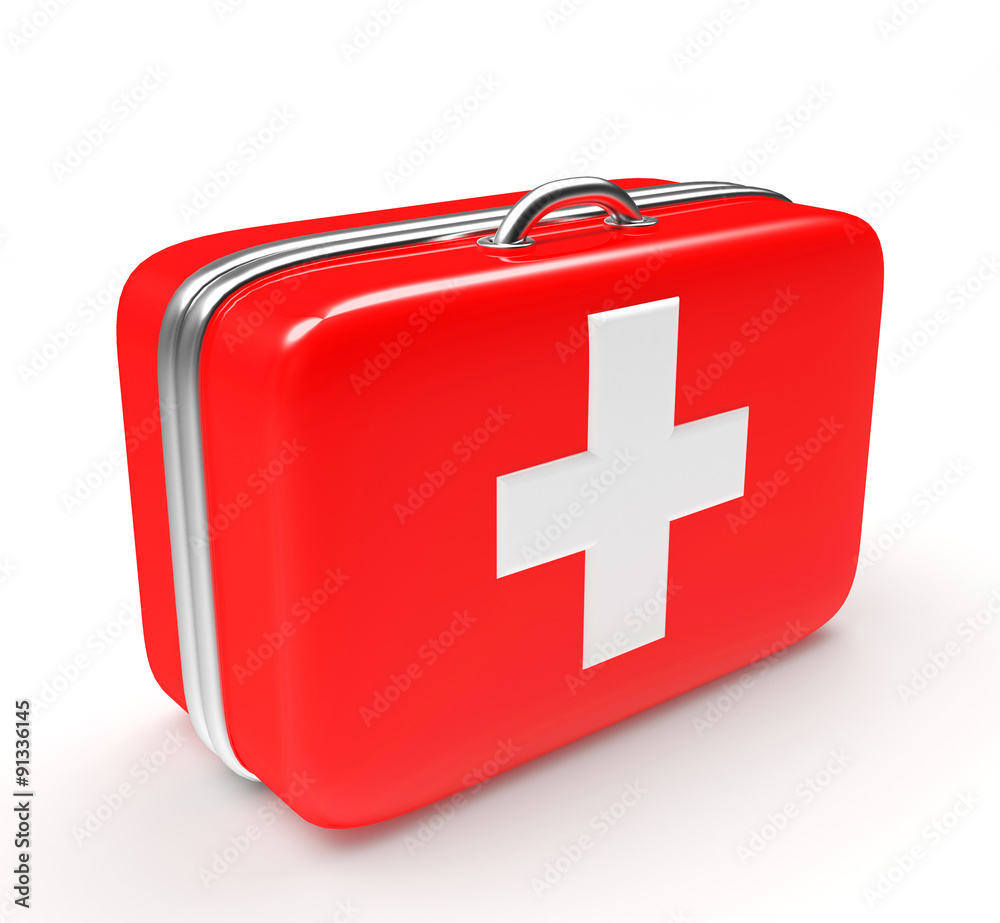Medical suitcase isolated on white background Medical suitcase isolated on white background