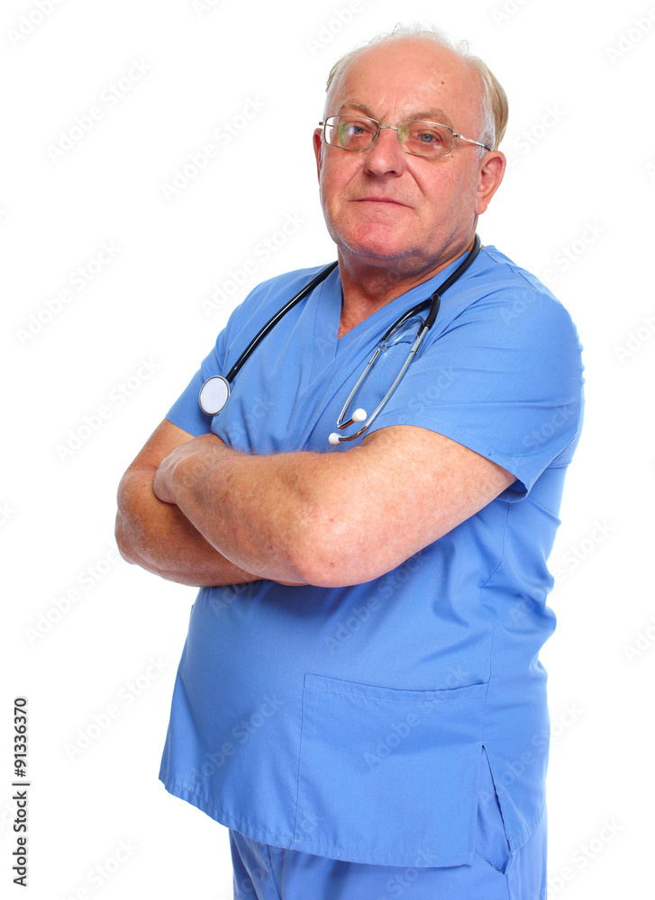 Elderly clinic doctor. Elderly clinic doctor.