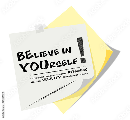 Post it | Notizzettel | Believe In Yourself | Scribble