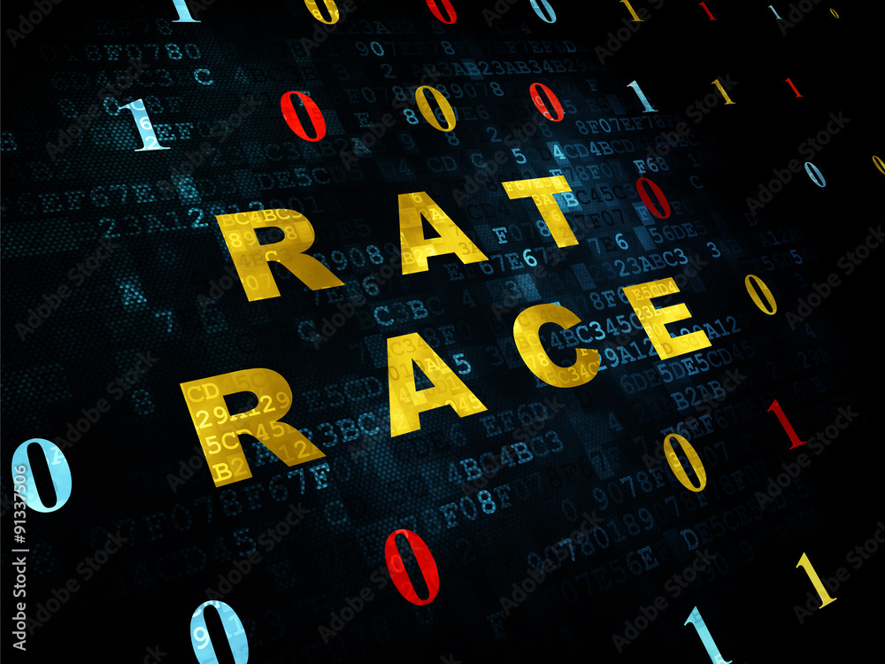 Finance concept: Rat Race on Digital background Finance concept: Rat Race on Digital background