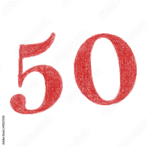 50 years anniversary - fifty number font design