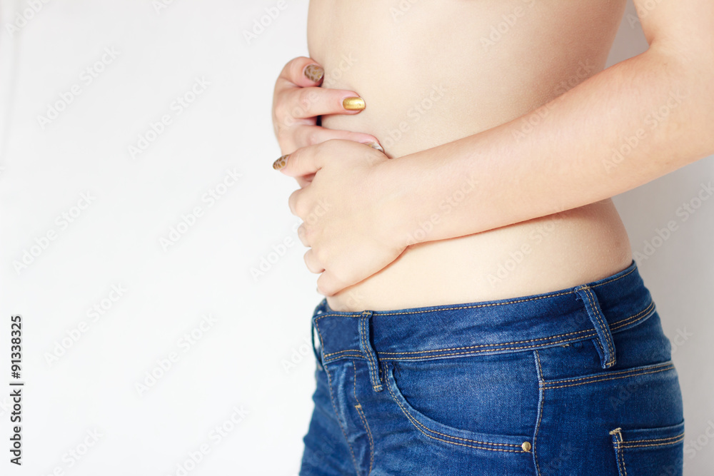 Naklejka premium Body part - abdominal pain