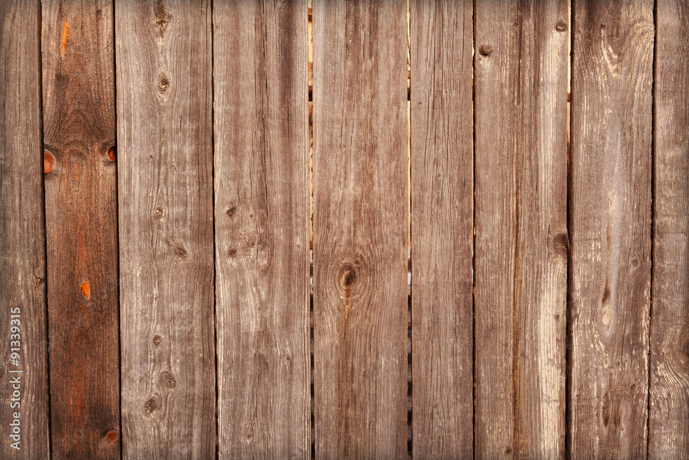Naklejka premium Vintage wood fence background