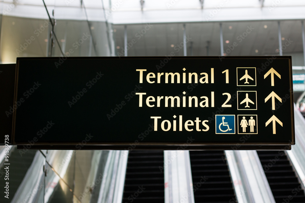 Air port signs - terminal singapore Air port signs - terminal singapore