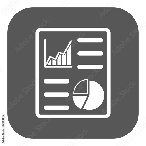 The business report icon. Audit and analysis, document, plan symbol. Flat