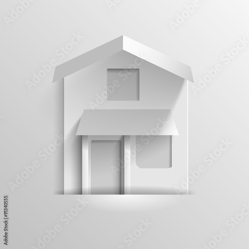 Property creative concept of paper vector illustration