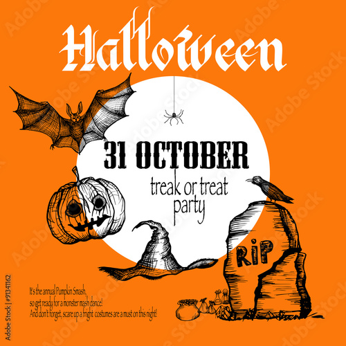Halloween Sketch Background