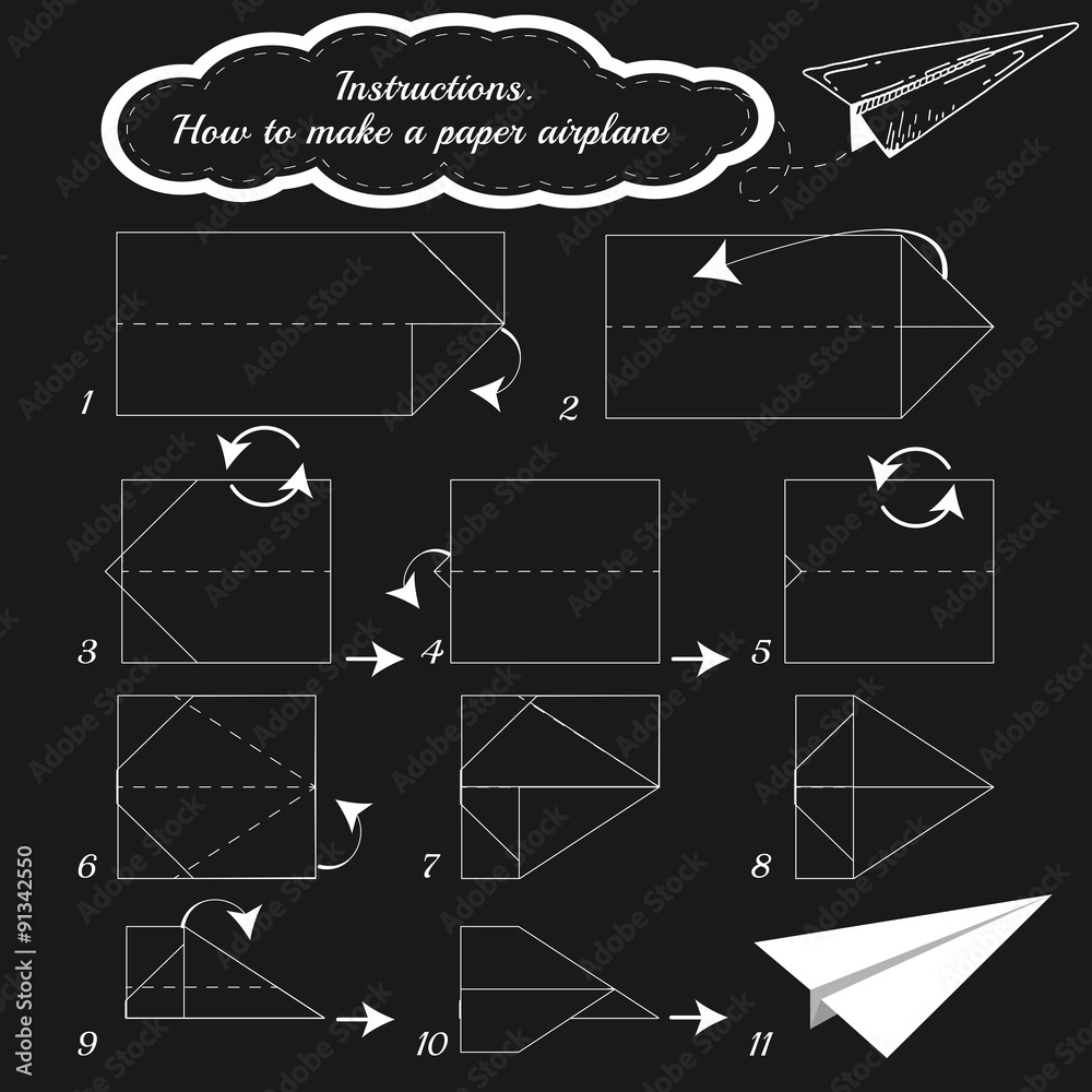 Paper Airplane origami Stock Vector Adobe Stock