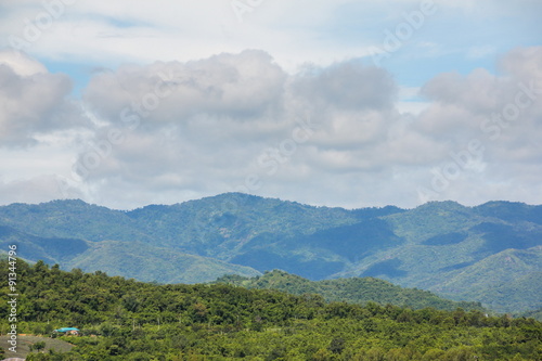 The view of cloud and mountain at Phetchaburi province  Thailand